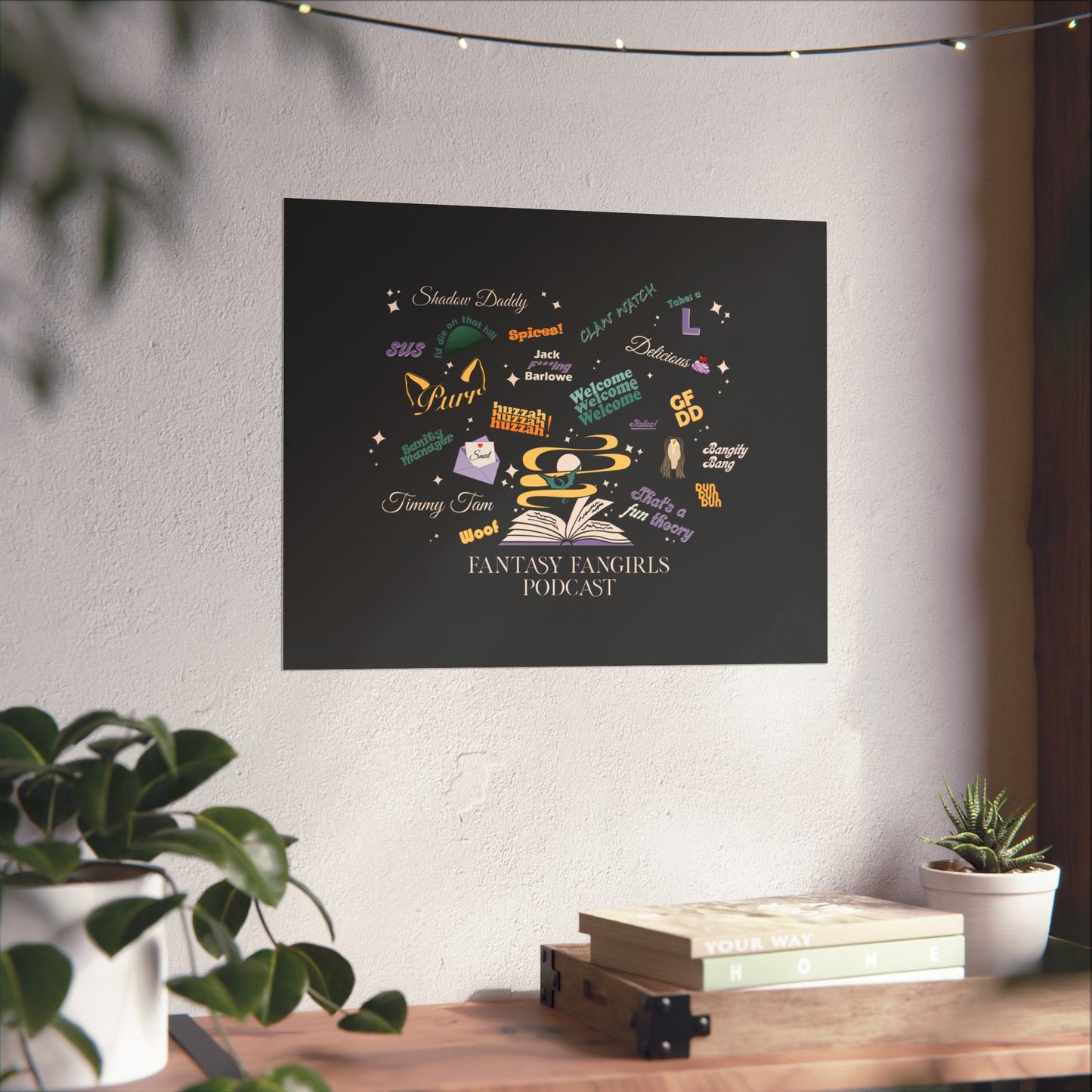 Fantasy Fangirls Collage Matte Horizontal Poster