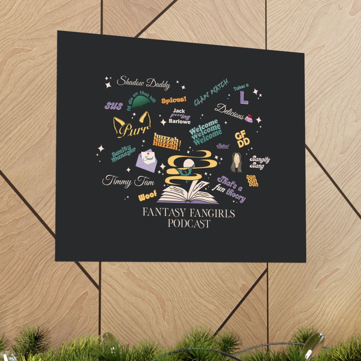 Fantasy Fangirls Collage Matte Horizontal Poster