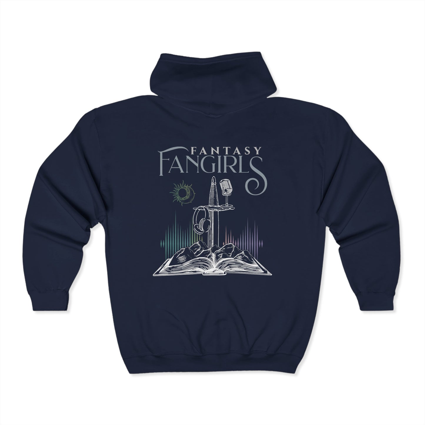 A Court of Mics & Headphones Unisex Zip-Up Hoodie