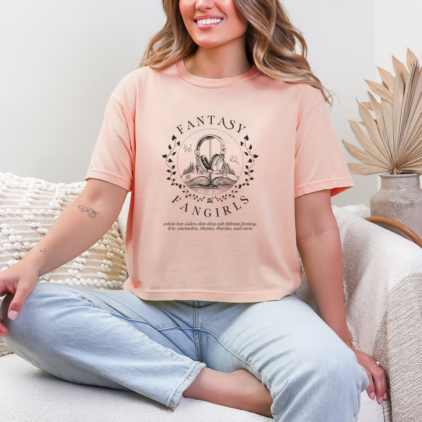 Headphones & Hardcovers Women's Crop Top
