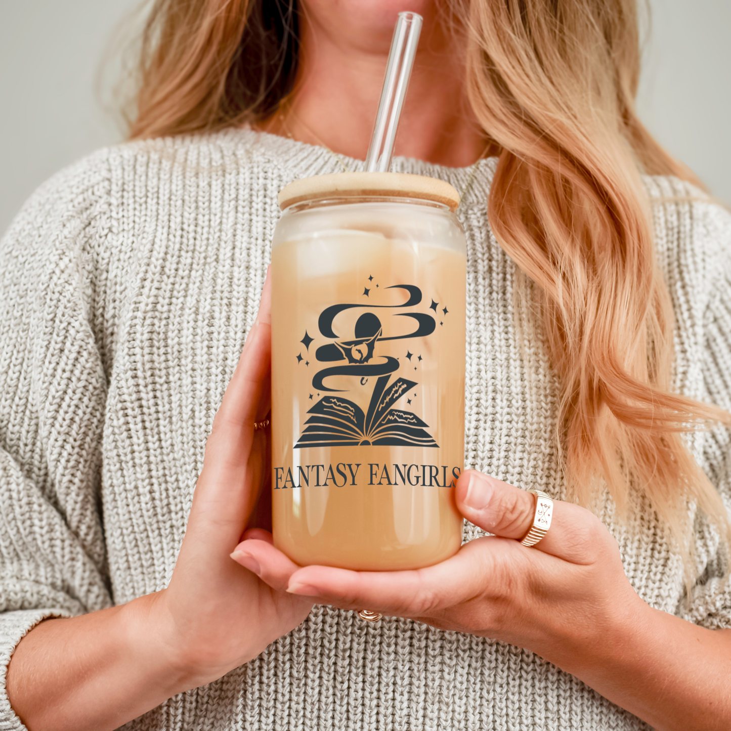 Fantasy Fangirls Logo Glass