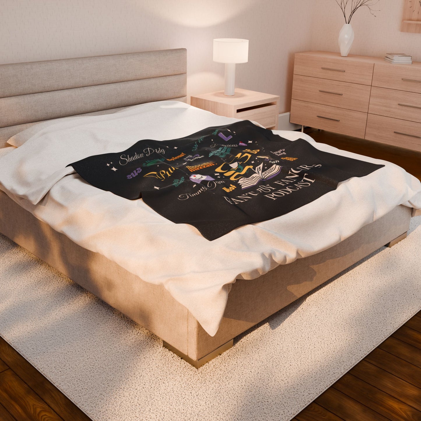 Fantasy Fangirls Collage Heart Plush Blanket