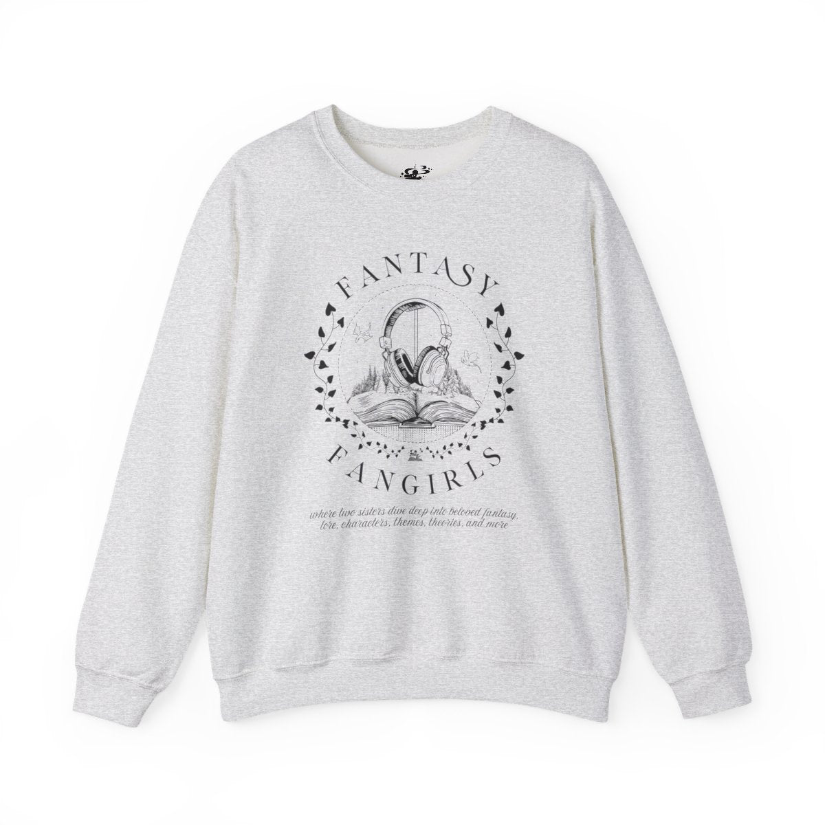 Headphones & Hardcovers Unisex Crewneck Sweatshirt