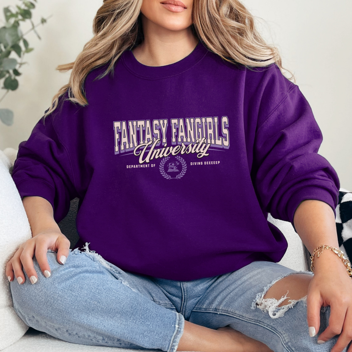 Fantasy Fangirls University Unisex Crewneck Sweatshirt