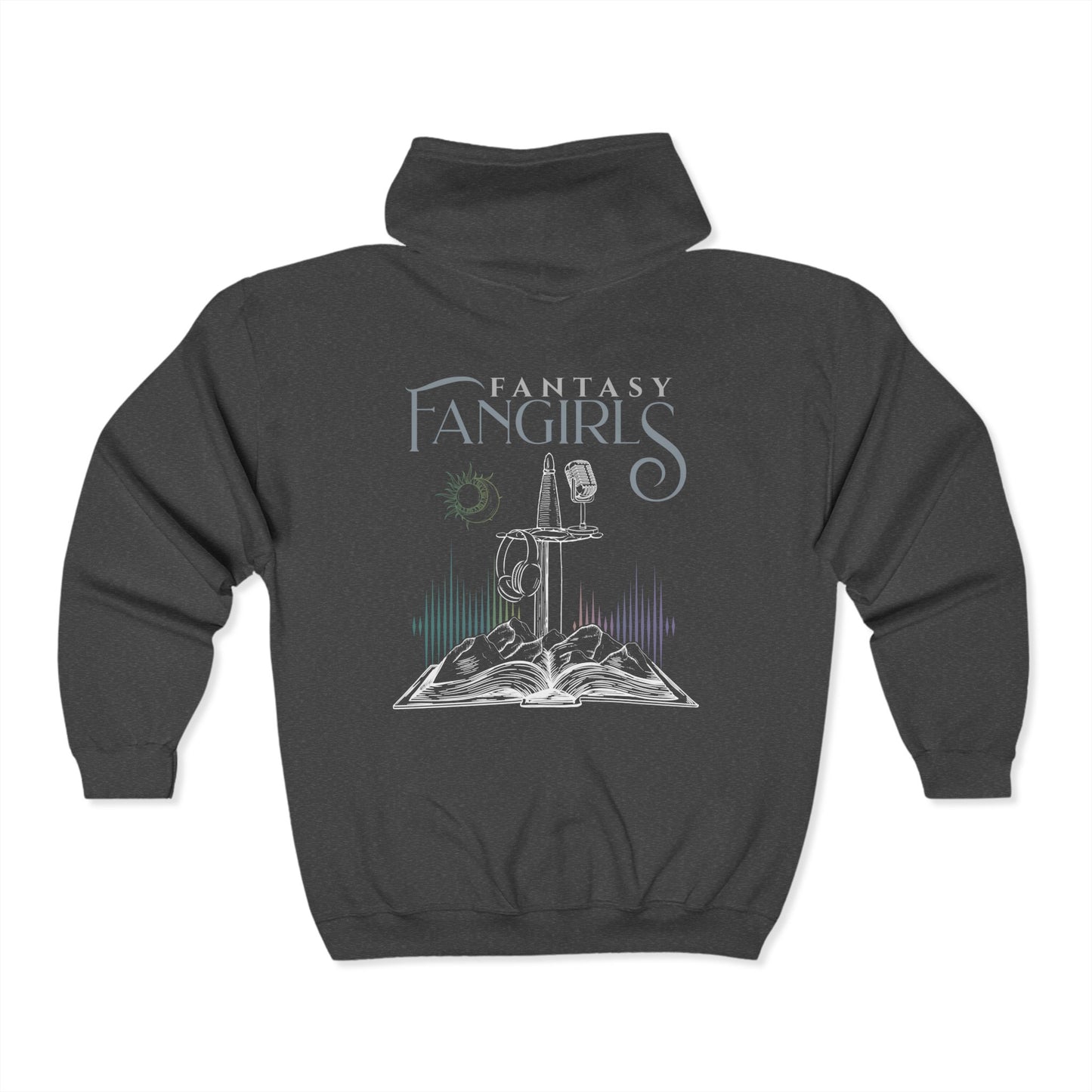 A Court of Mics & Headphones Unisex Zip-Up Hoodie