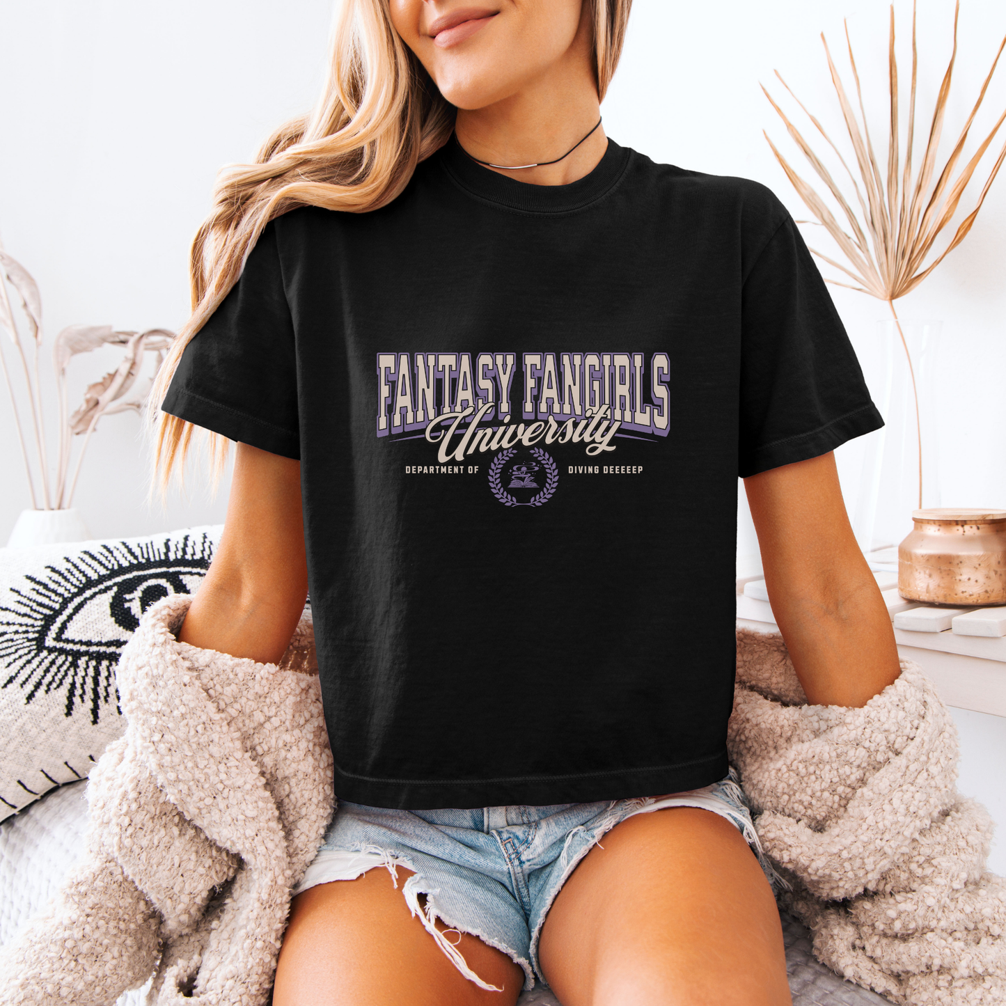 Fantasy Fangirls University Women's Crop Top