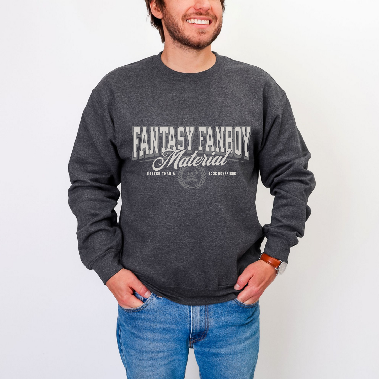 Fantasy Fanboy Material Unisex Crewneck Sweatshirt