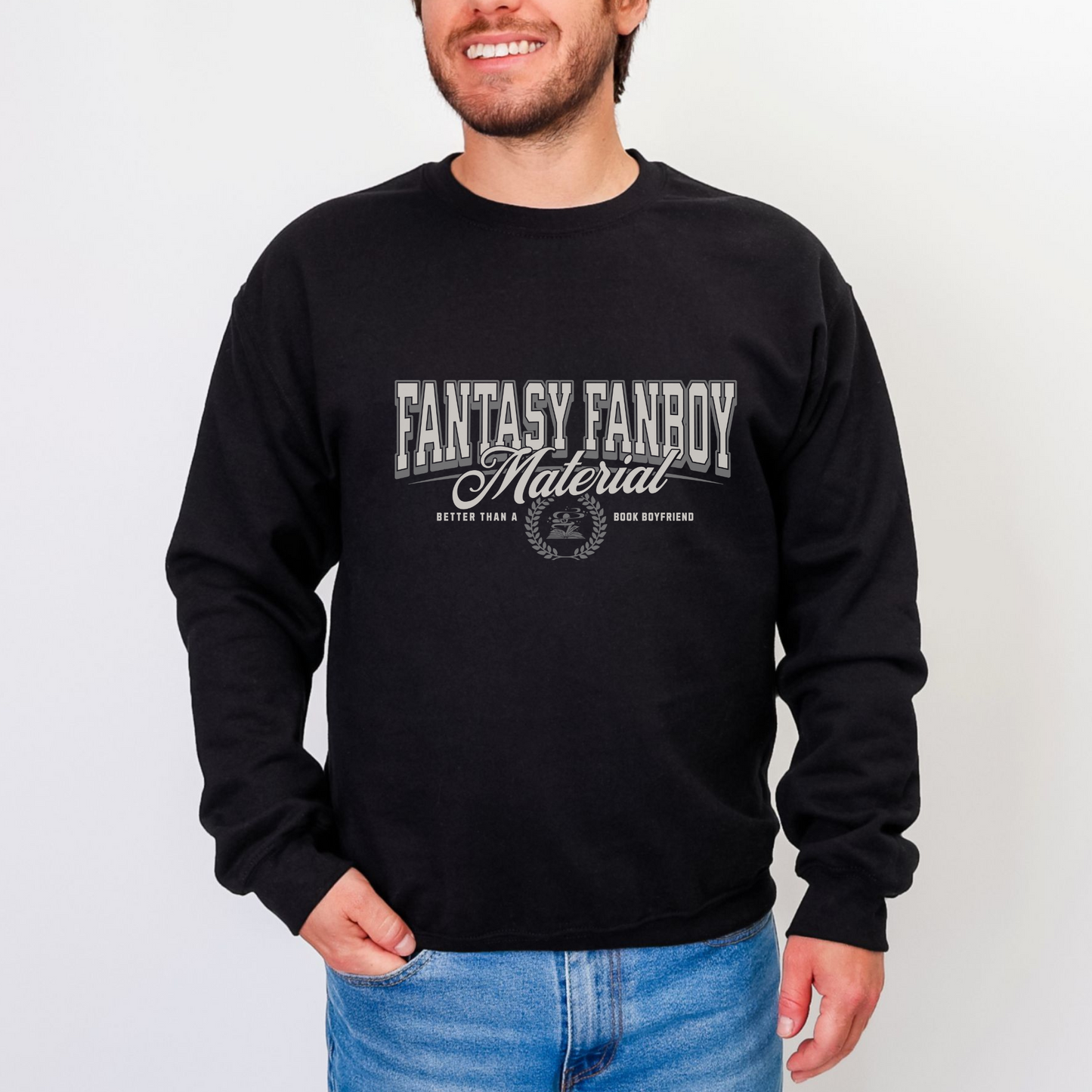 Fantasy Fanboy Material Unisex Crewneck Sweatshirt