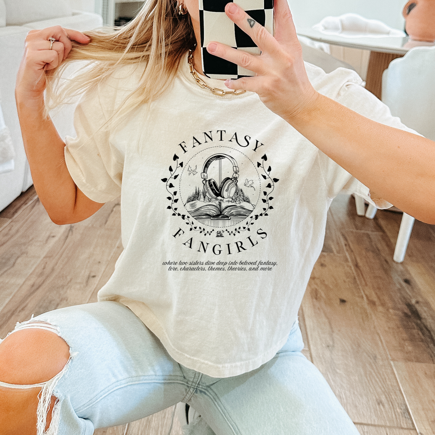 Headphones & Hardcovers Women's Crop Top