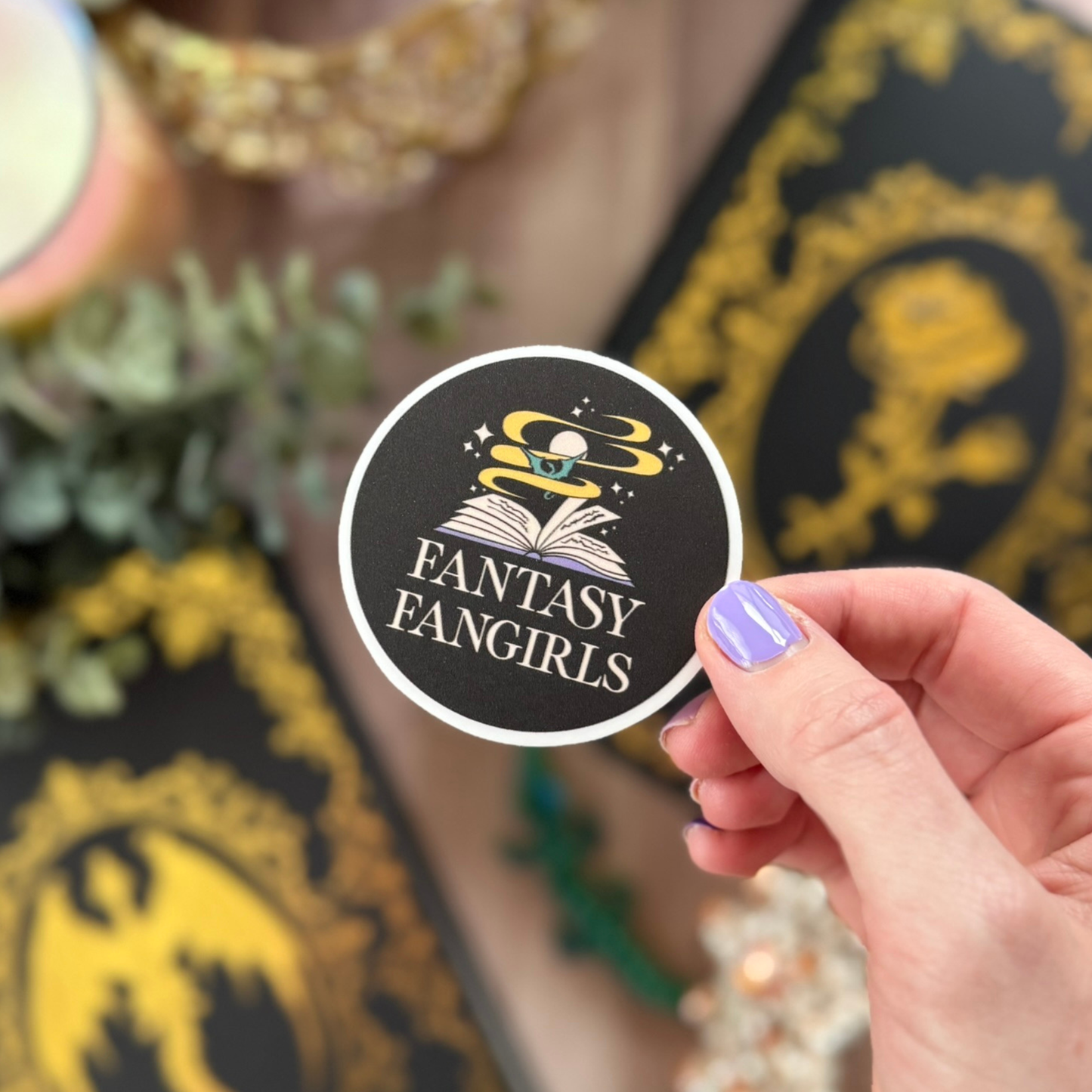 Fantasy Fangirls Round Sticker