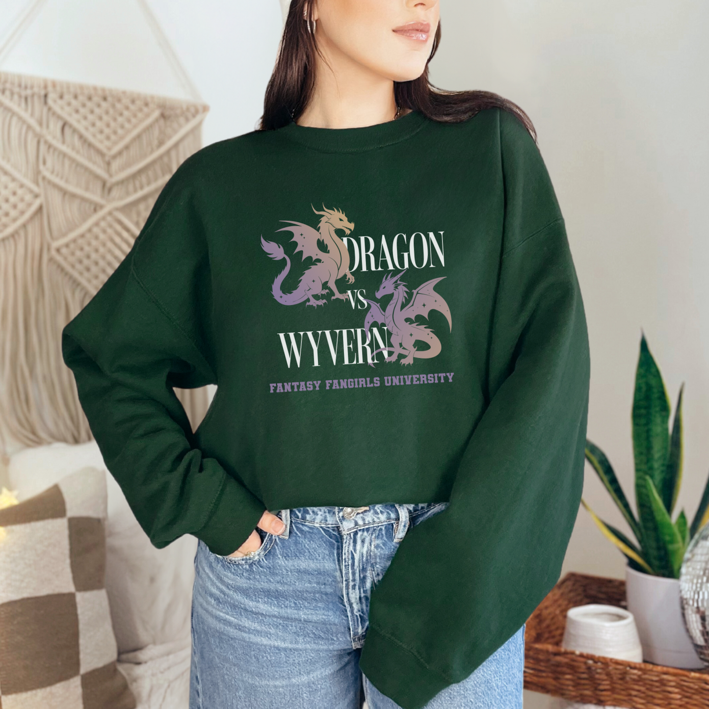 Dragon vs. Wyvern Unisex Crewneck Sweatshirt
