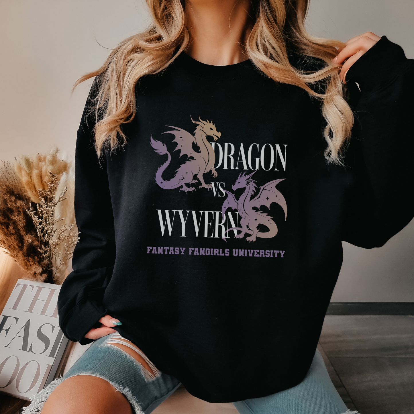 Dragon vs. Wyvern Unisex Crewneck Sweatshirt