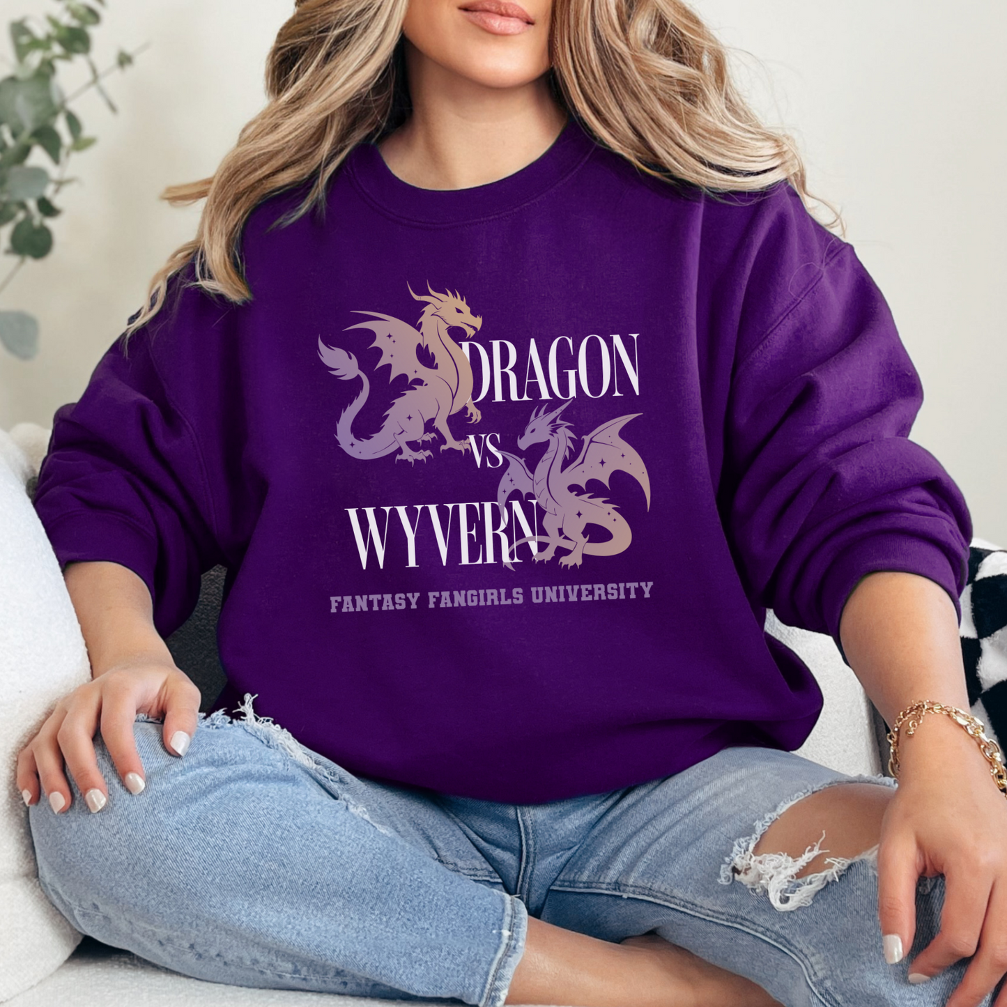 Dragon vs. Wyvern Unisex Crewneck Sweatshirt