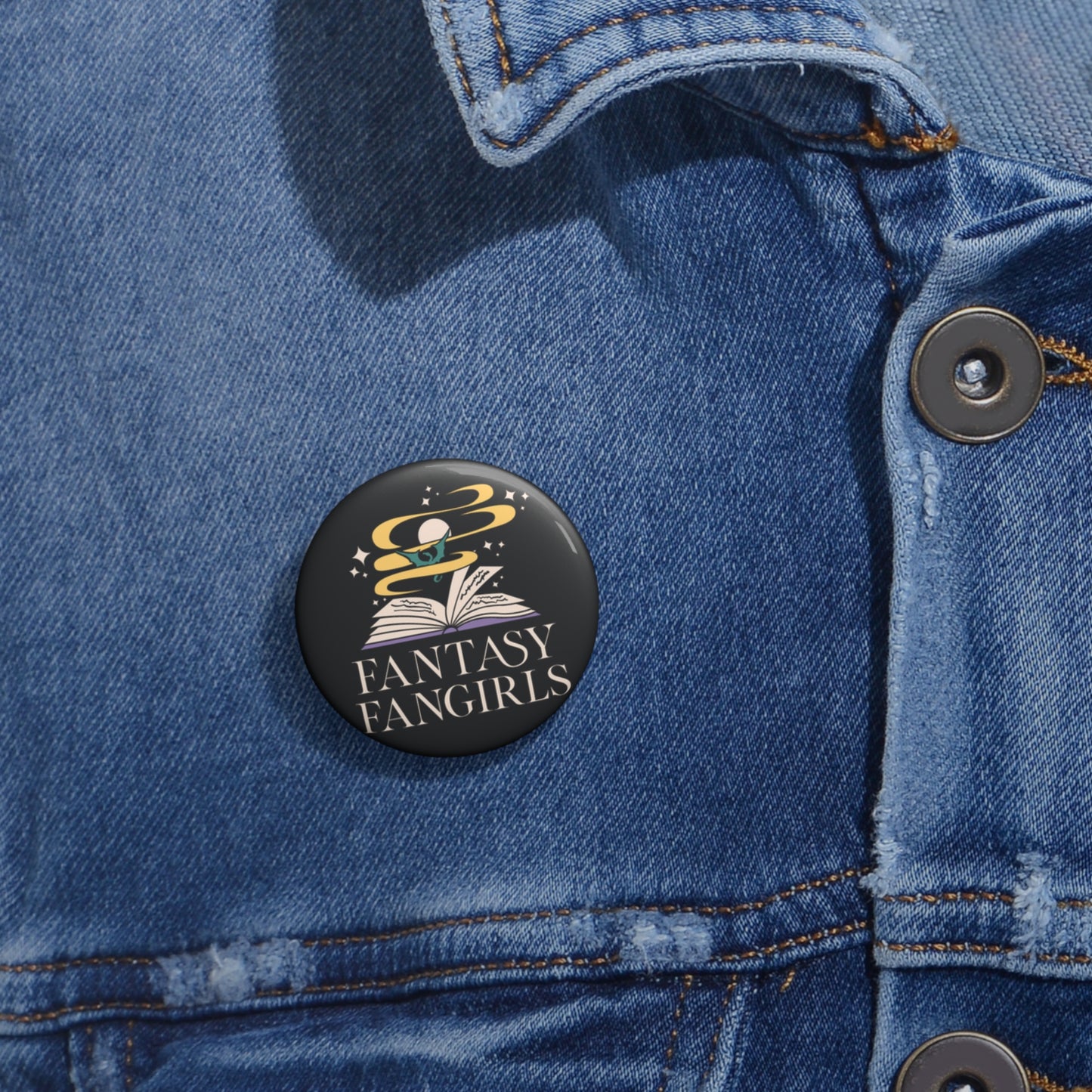 Fantasy Fangirls Logo Pin Button