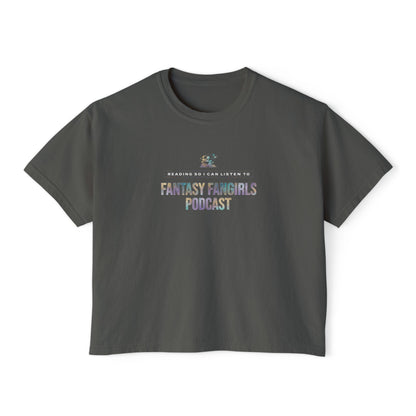 Reading So I Can Listen To FFG Women's Crop Top