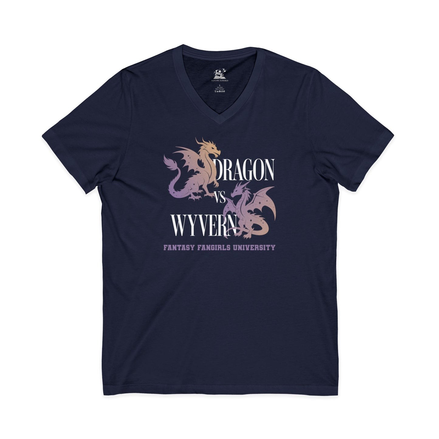 Dragon vs Wyvern Unisex Sleeve V-Neck Tee