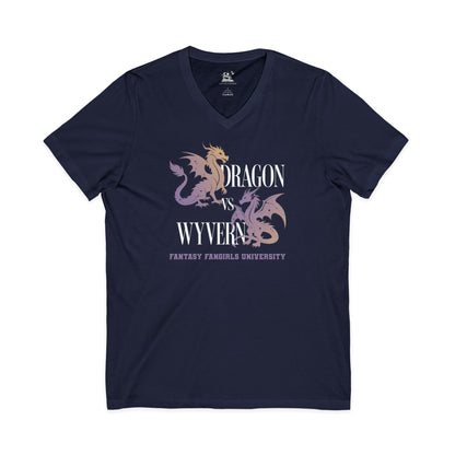 Dragon vs Wyvern Unisex Sleeve V-Neck Tee