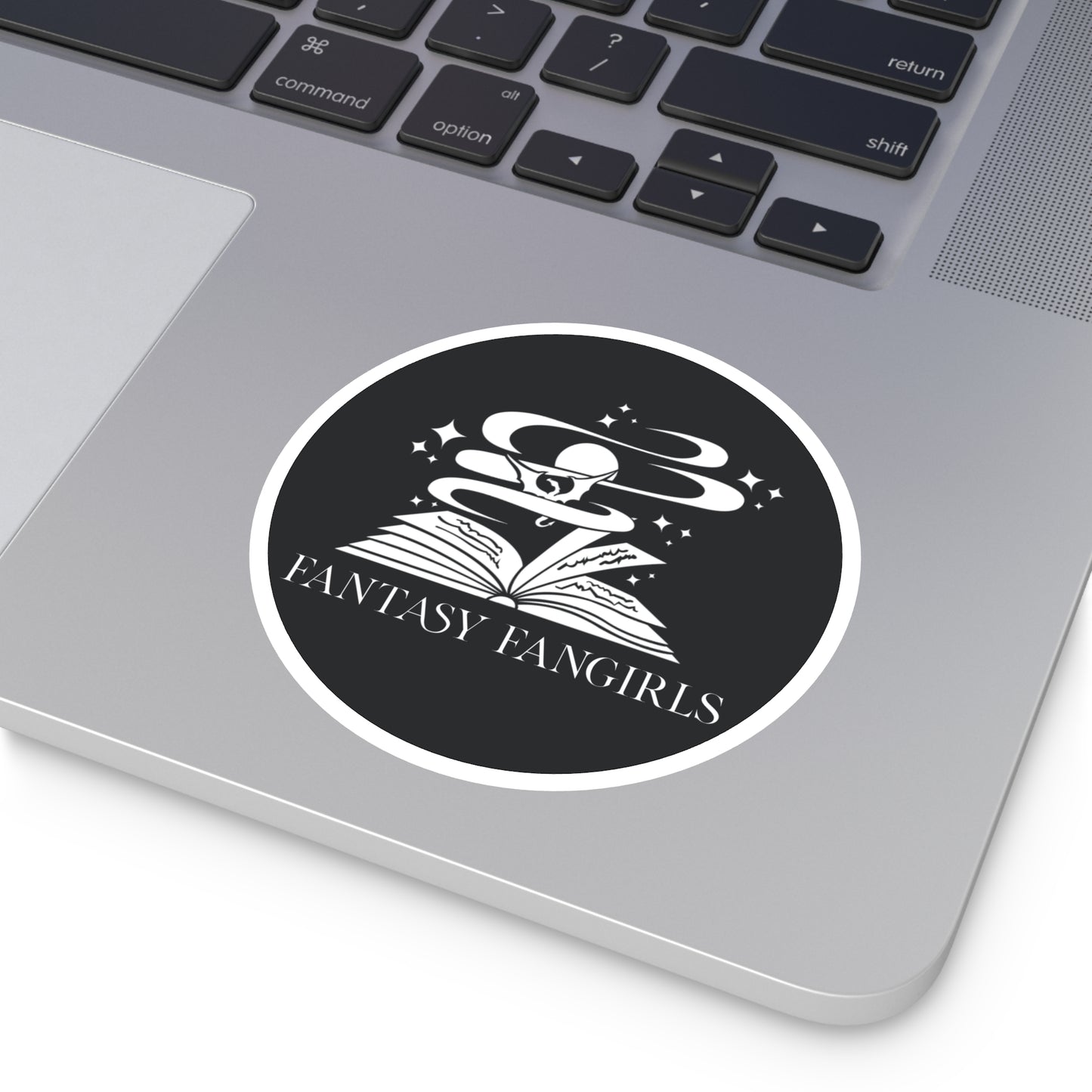 Fantasy Fangirls Round Sticker (White)