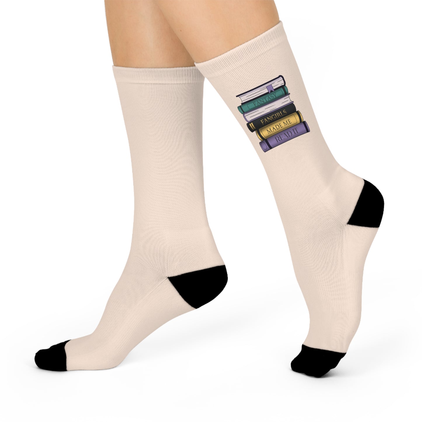 Fantasy Fangirls Made Me Read It Cushioned Crew Socks