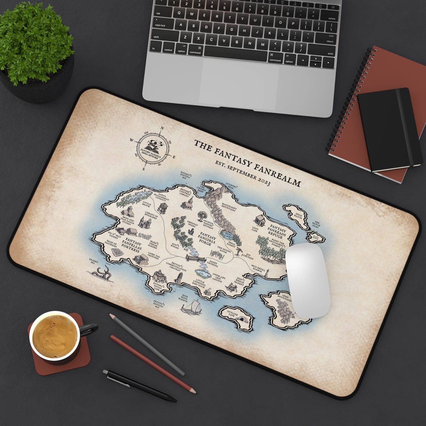 Three Year Anniversary - Map Desk Mat