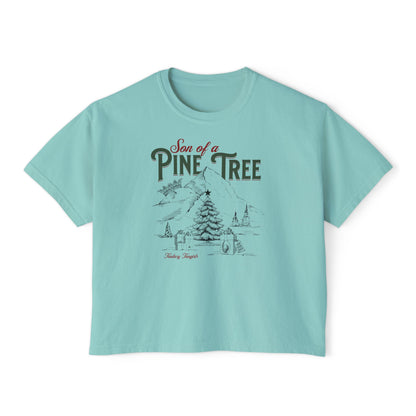Son of a Pine Tree Sketch Women's Crop Top