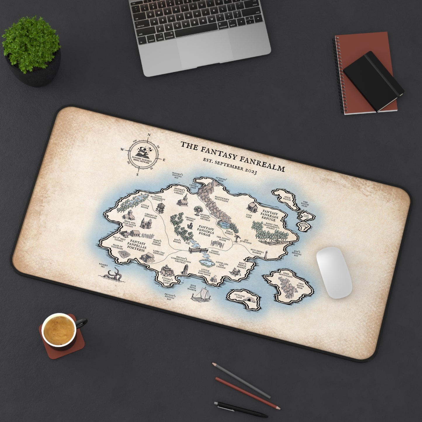Three Year Anniversary - Map Desk Mat