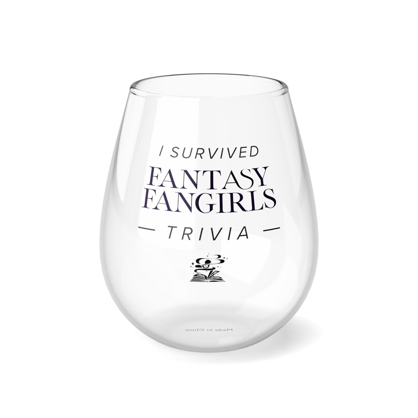 I Survived FFG Trivia Stemless Wine Glass (Patreon)