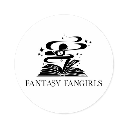 Fantasy Fangirls Round Sticker (Black)