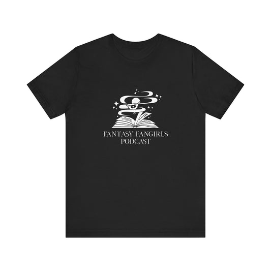 Black and White Fantasy Fangirls Logo Unisex Short Sleeve Tee