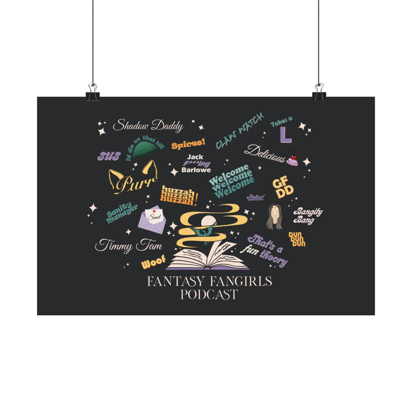 Fantasy Fangirls Collage Matte Horizontal Posters