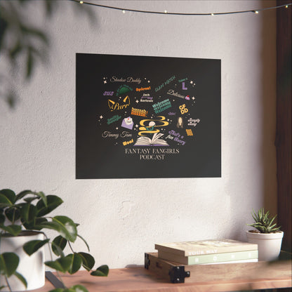 Fantasy Fangirls Collage Matte Horizontal Poster