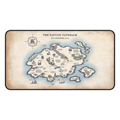 Three Year Anniversary - Map Desk Mat