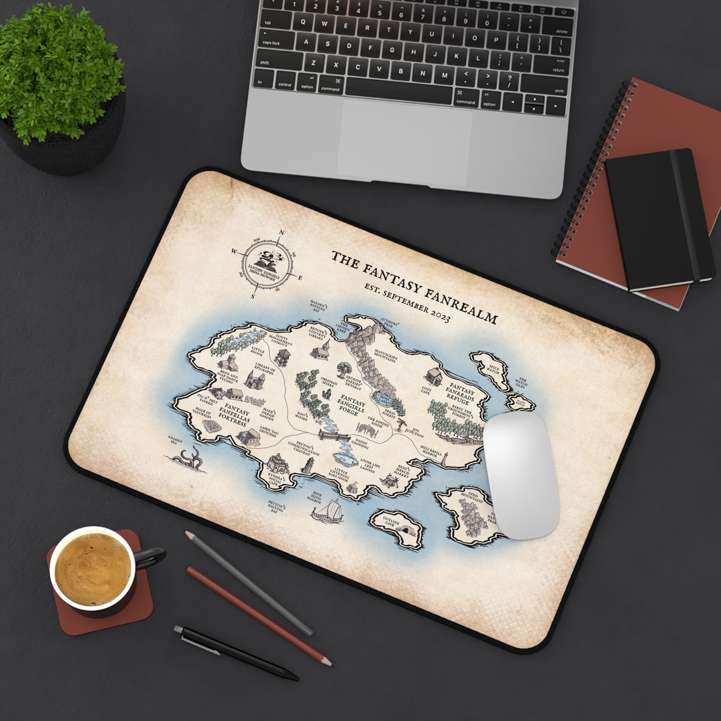 Three Year Anniversary - Map Desk Mat