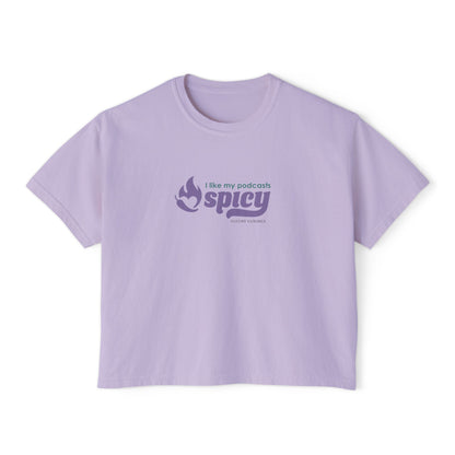 I Like My Podcasts Spicy Women's Crop Top