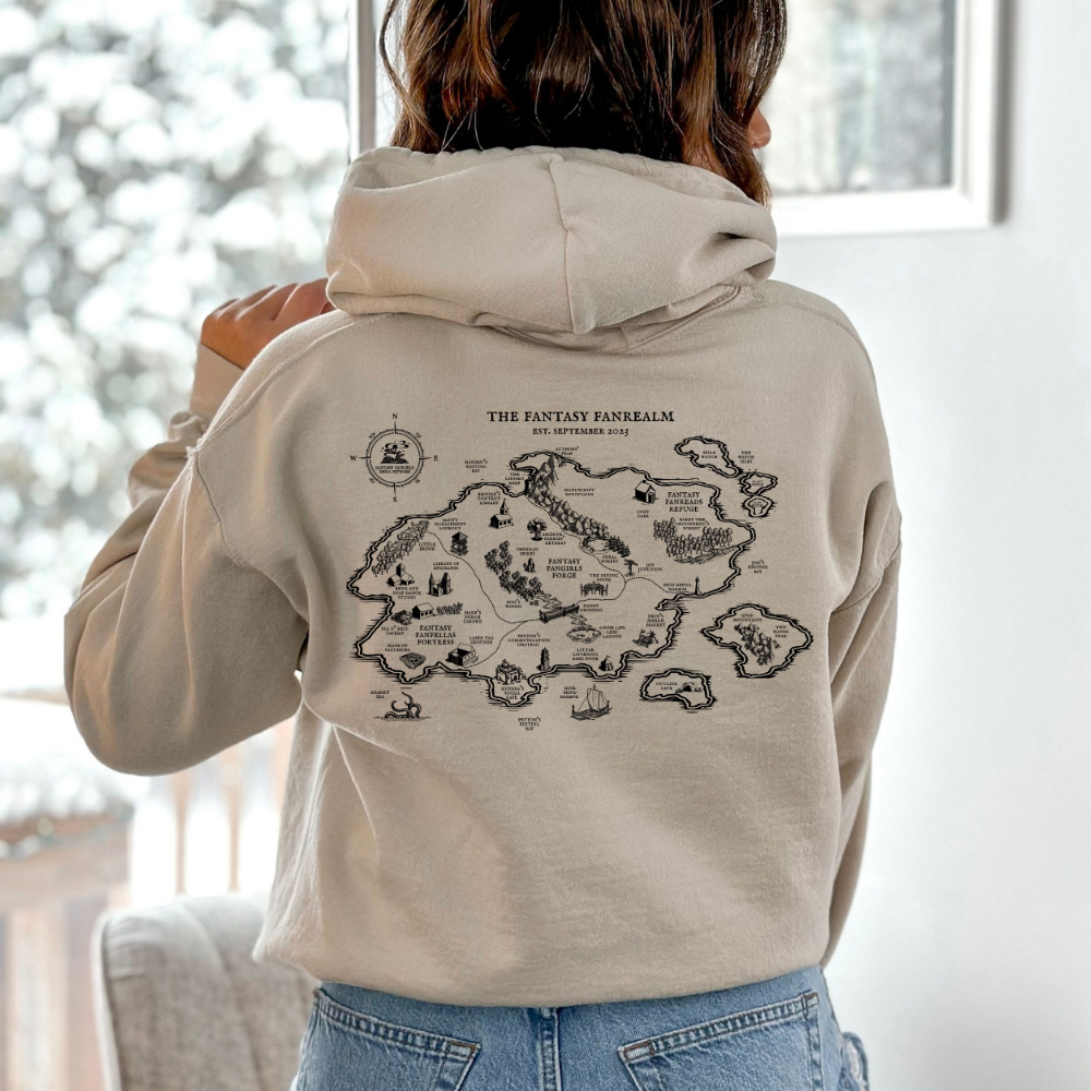 Three Year Anniversary - Map Unisex Hooded Sweatshirt