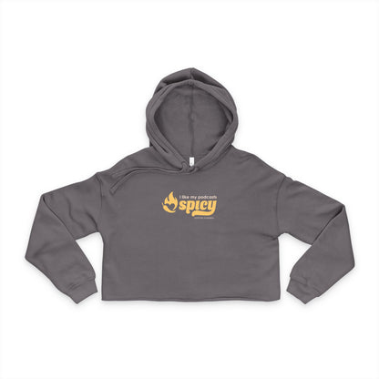I Like My Podcasts Spicy Women's Cropped Hoodie