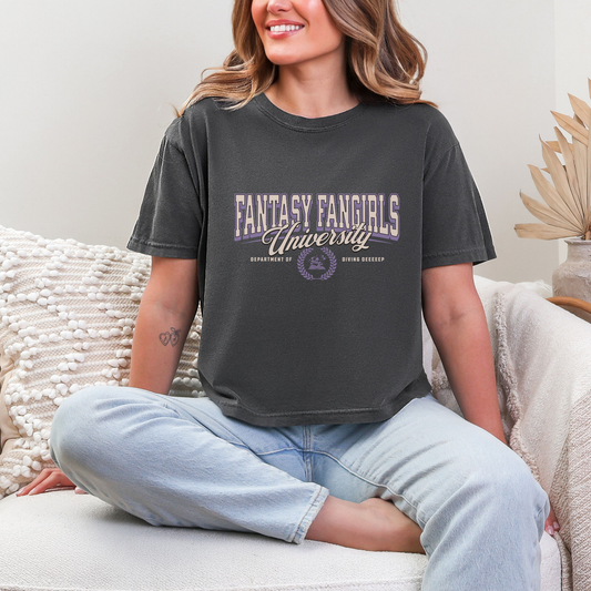 Fantasy Fangirls University Women's Crop Top