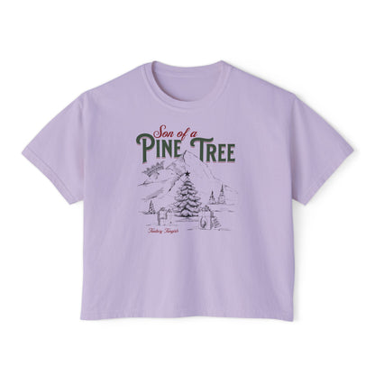 Son of a Pine Tree Sketch Women's Crop Top