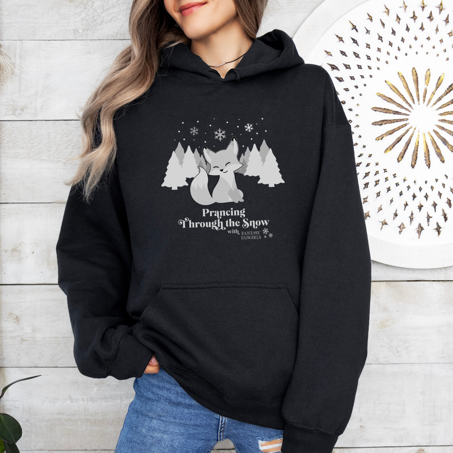 Prancing Through the Snow Unisex Hooded Sweatshirt