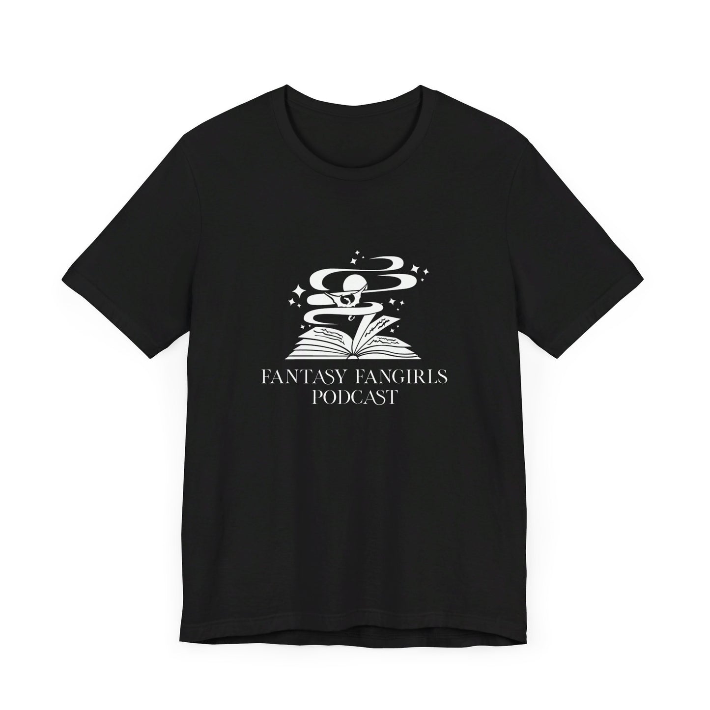 Black and White Fantasy Fangirls Logo Unisex Short Sleeve Tee