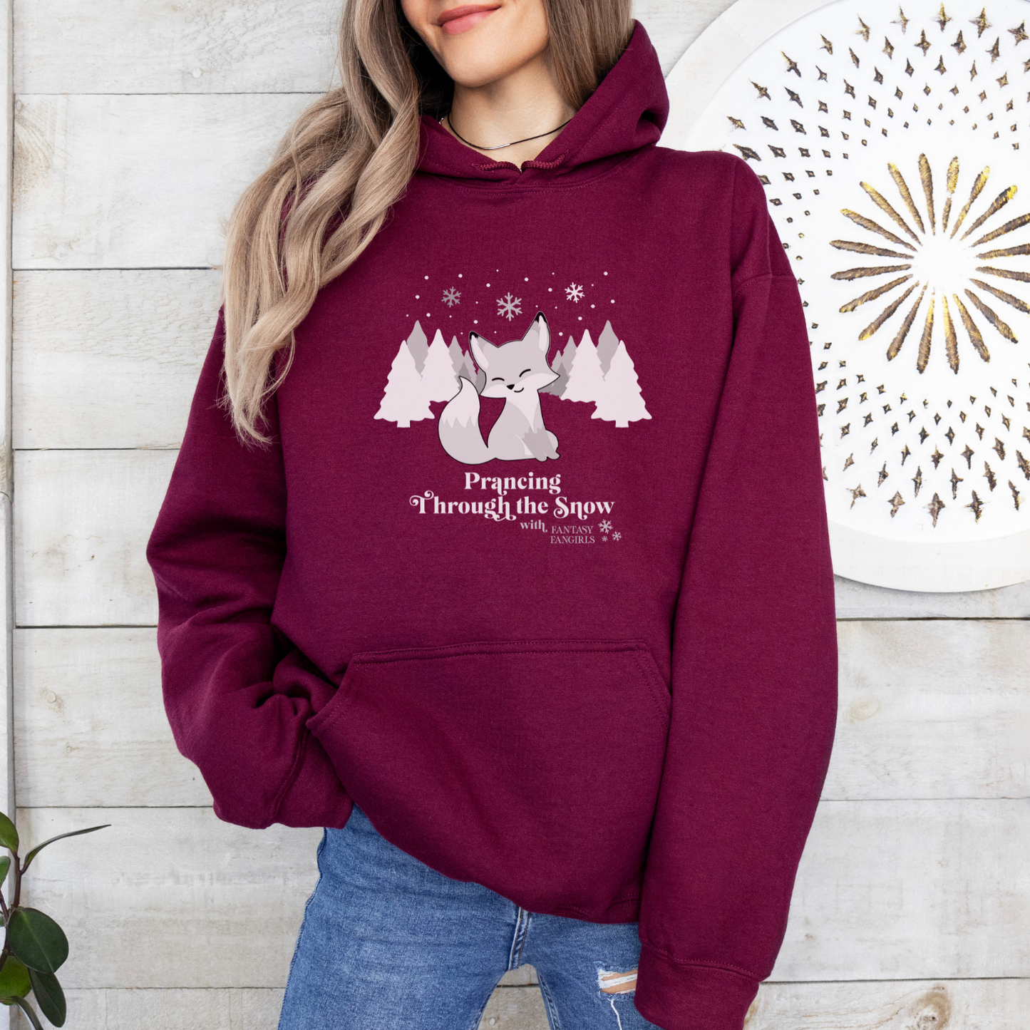 Prancing Through the Snow Unisex Hooded Sweatshirt