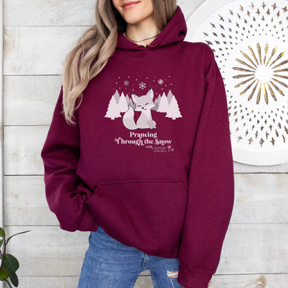 Prancing Through the Snow Unisex Hooded Sweatshirt