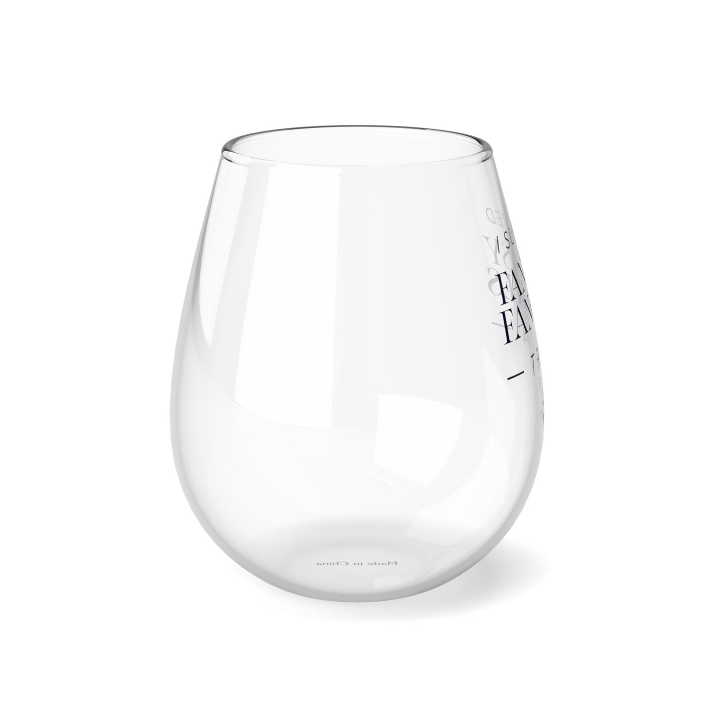 I Survived FFG Trivia Stemless Wine Glass (Patreon)