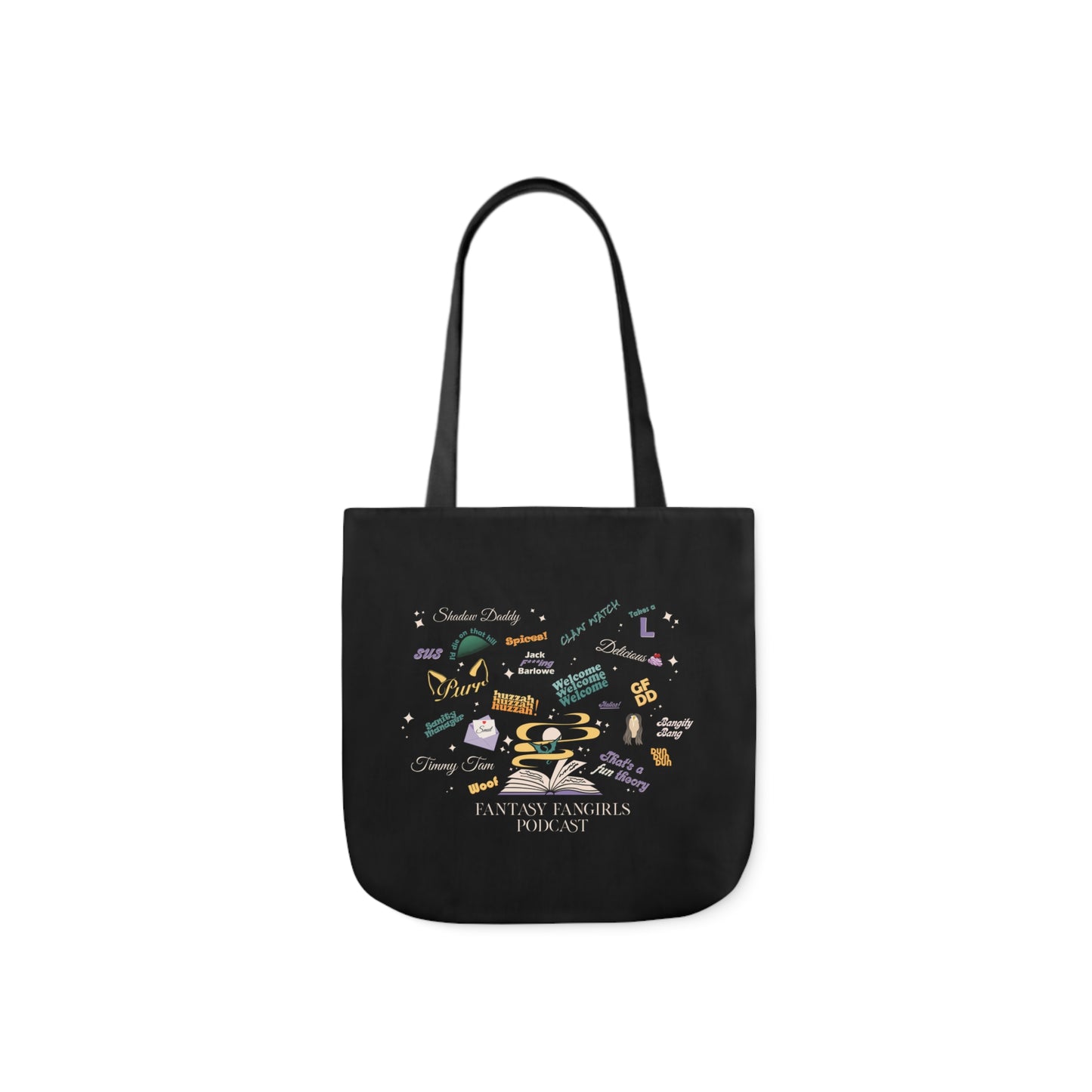 Fantasy Fangirls Collage Canvas Tote Bag