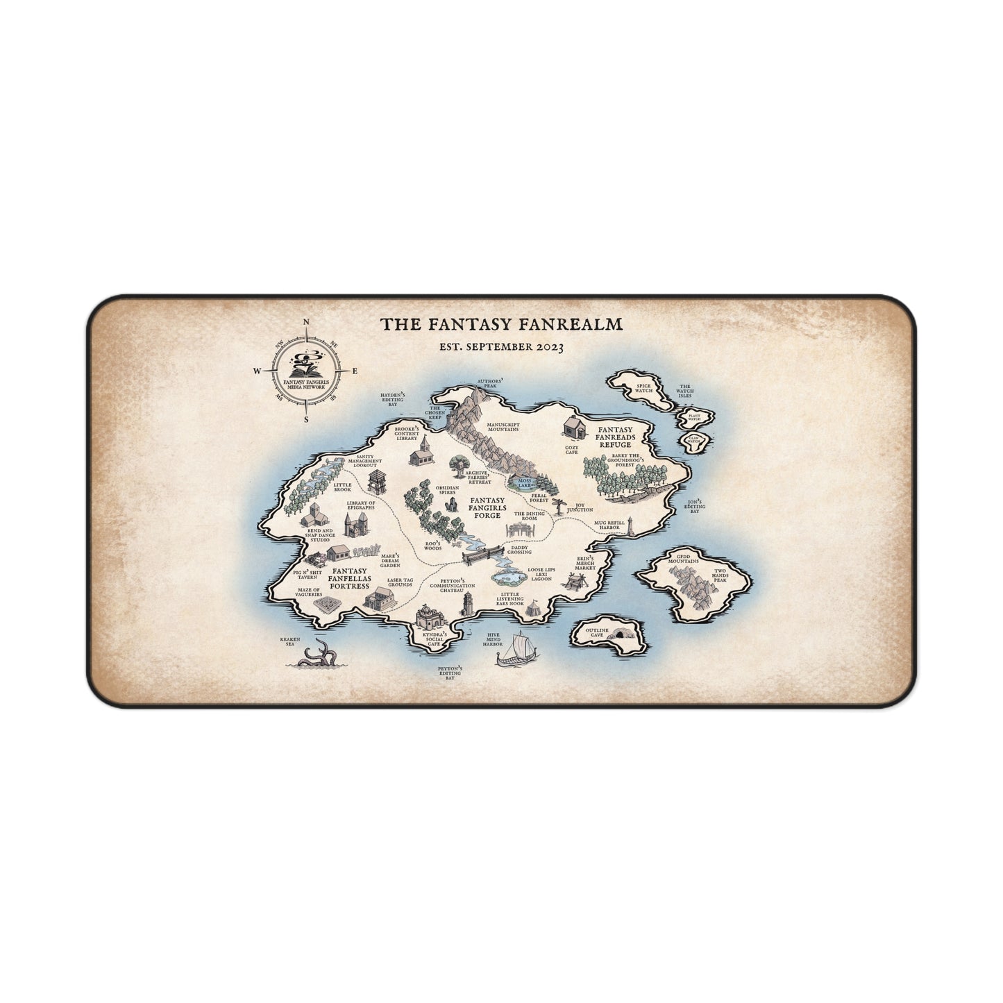 Three Year Anniversary - Map Desk Mat