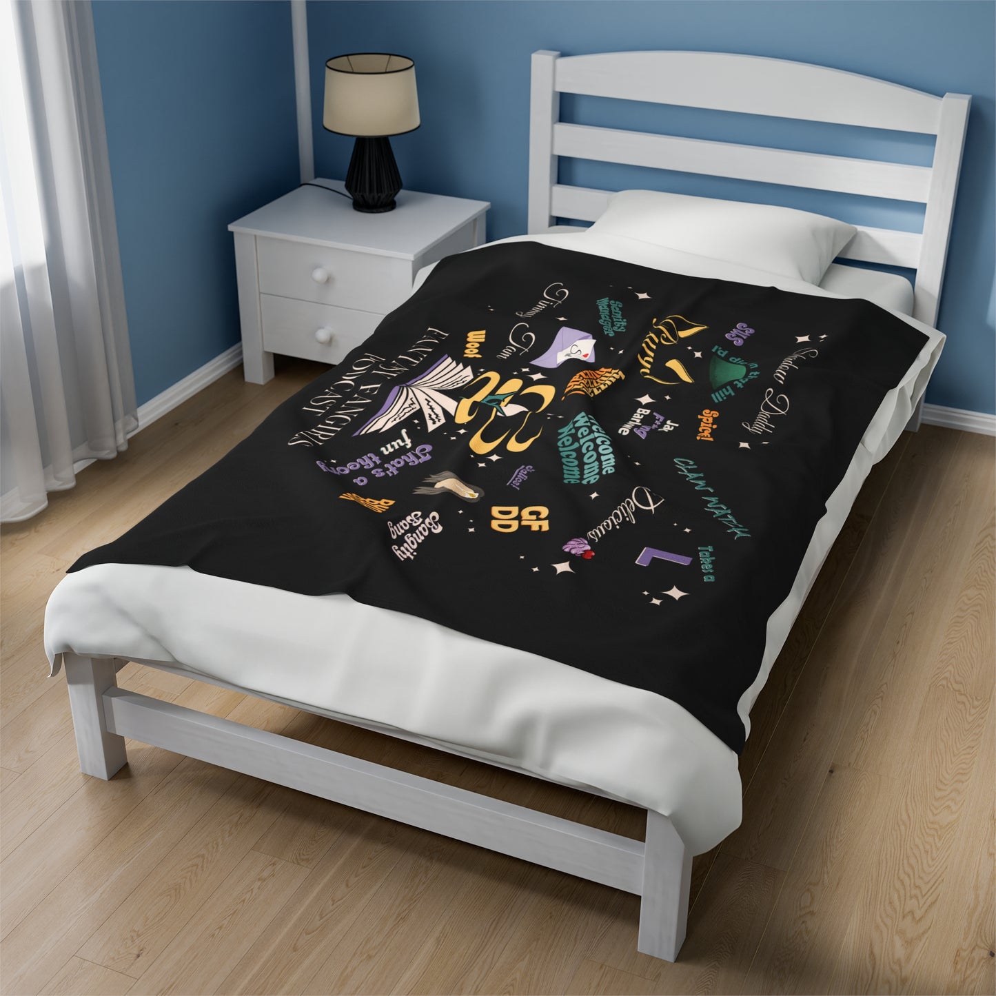 Fantasy Fangirls Collage Heart Plush Blanket