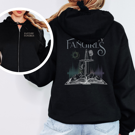 A Court of Mics & Headphones Unisex Zip-Up Hoodie
