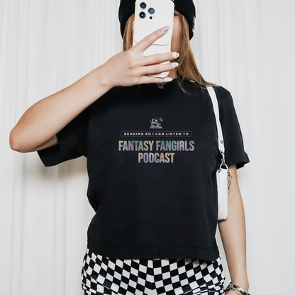 Reading So I Can Listen To FFG Women's Crop Top
