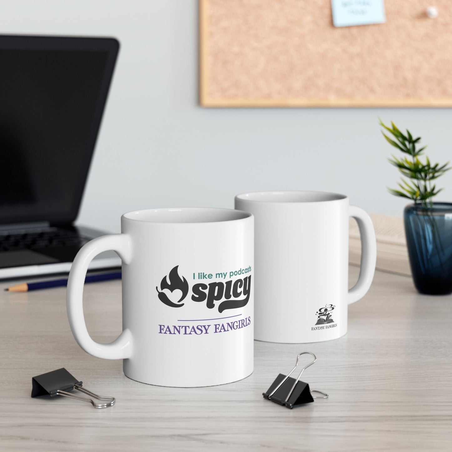 I Like My Podcasts Spicy Mug (White)