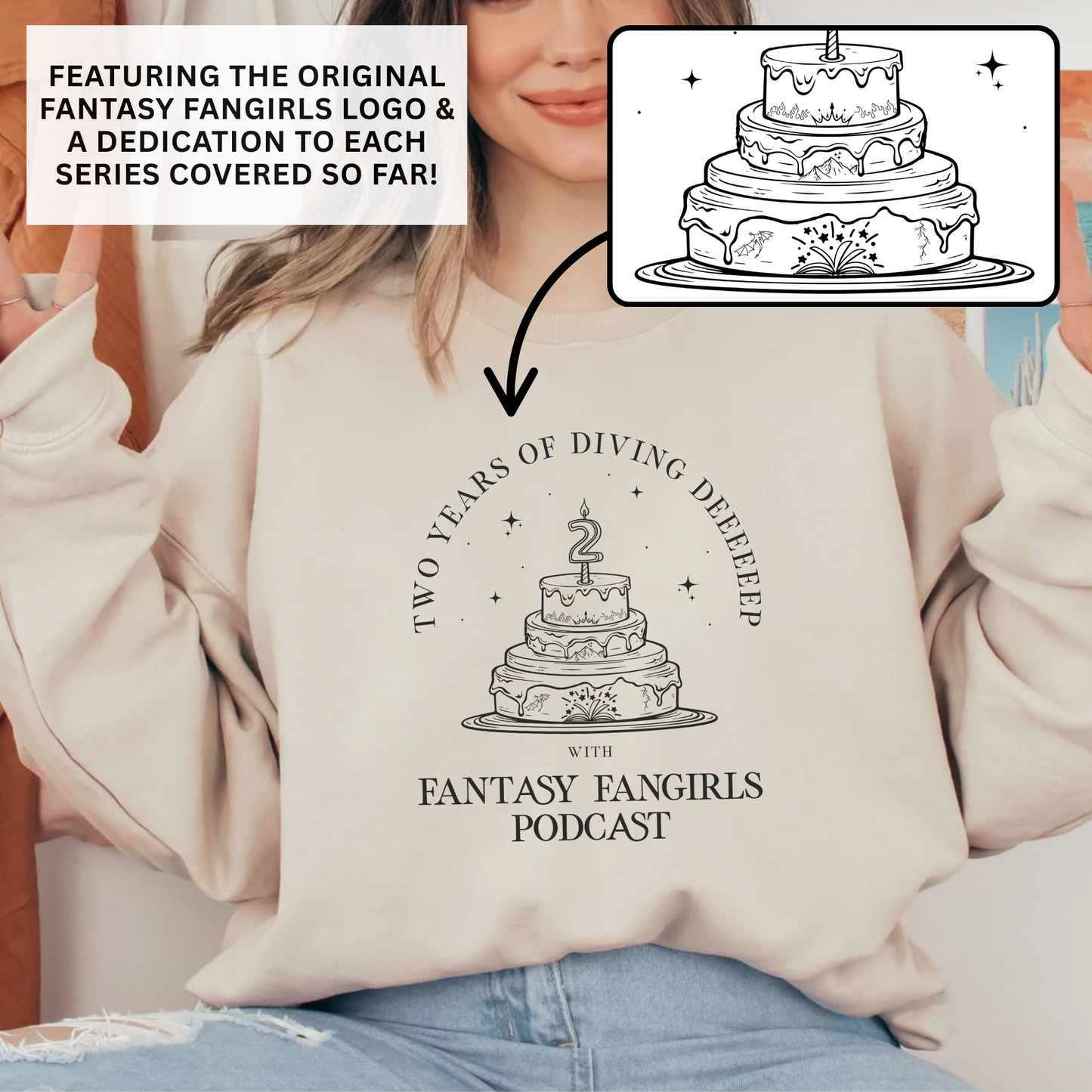 LIMITED TIME: 2 Year Anniversary Birthday Cake Unisex Crewneck Sweatshirt